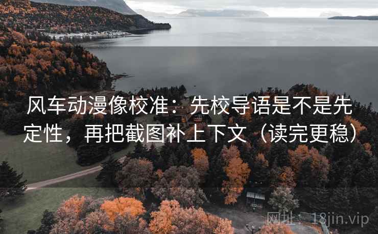 风车动漫像校准：先校导语是不是先定性，再把截图补上下文（读完更稳）  第2张