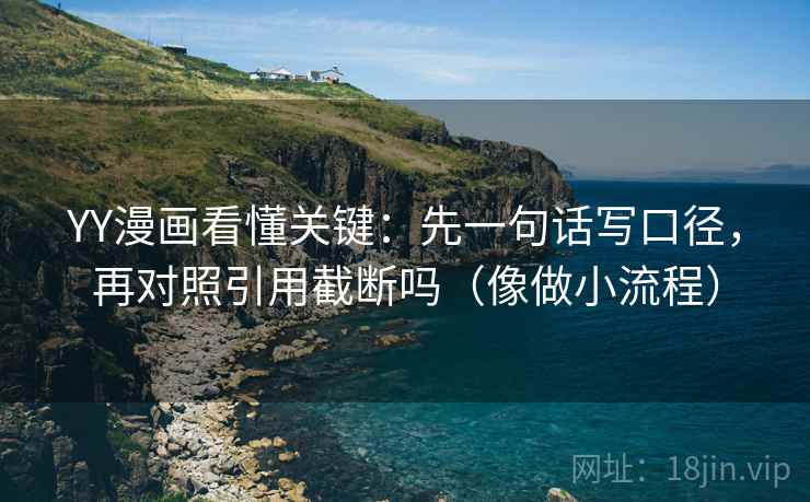 YY漫画看懂关键：先一句话写口径，再对照引用截断吗（像做小流程）